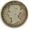 1886 Normal 6 Obv. 4 SBE Canada 25-cents G-VG (G6)