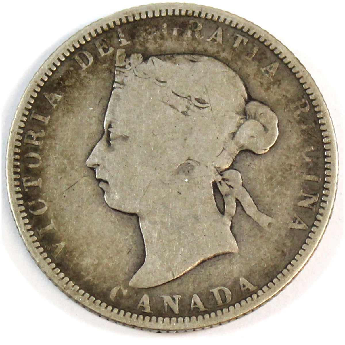 1886 Normal 6 Obv. 4 SBE Canada 25-cents G-VG (G6)