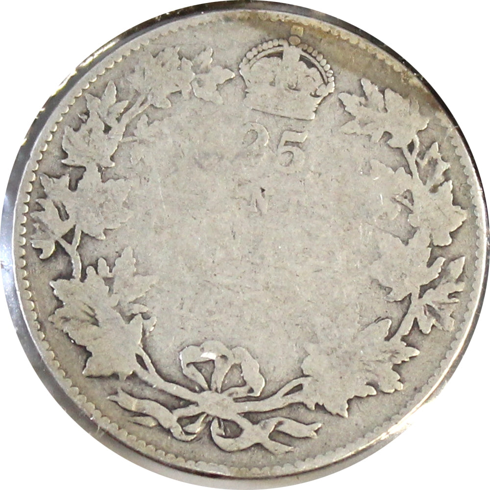 1911 Canada 25-cents About Good (AG3)