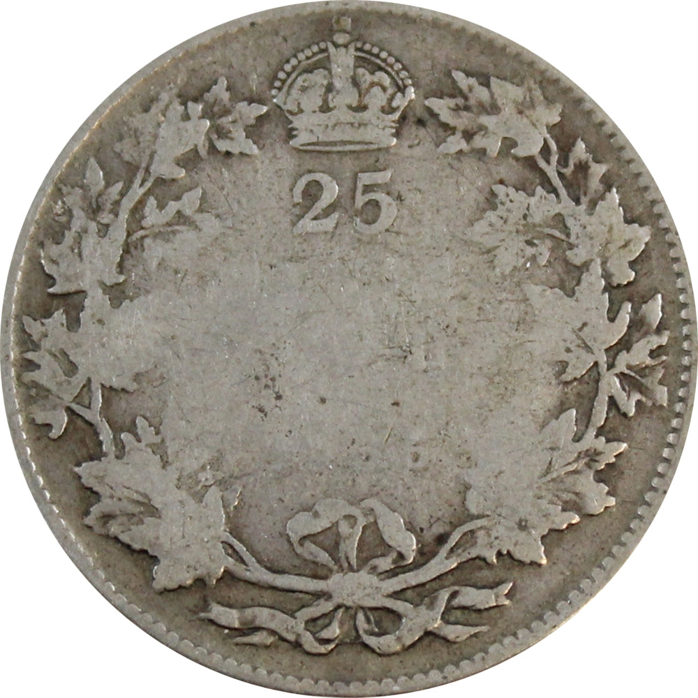 1936 Bar Canada 25-cents About Good (AG3)