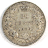 1886 Normal 6 Obv. 2 SBE Canada 25-cents Very Fine (VF20) $