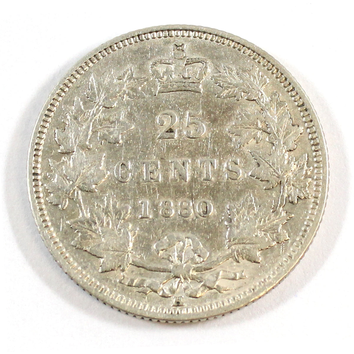 1880H Wide 0 Canada 25-cents VF-EF (VF30) $