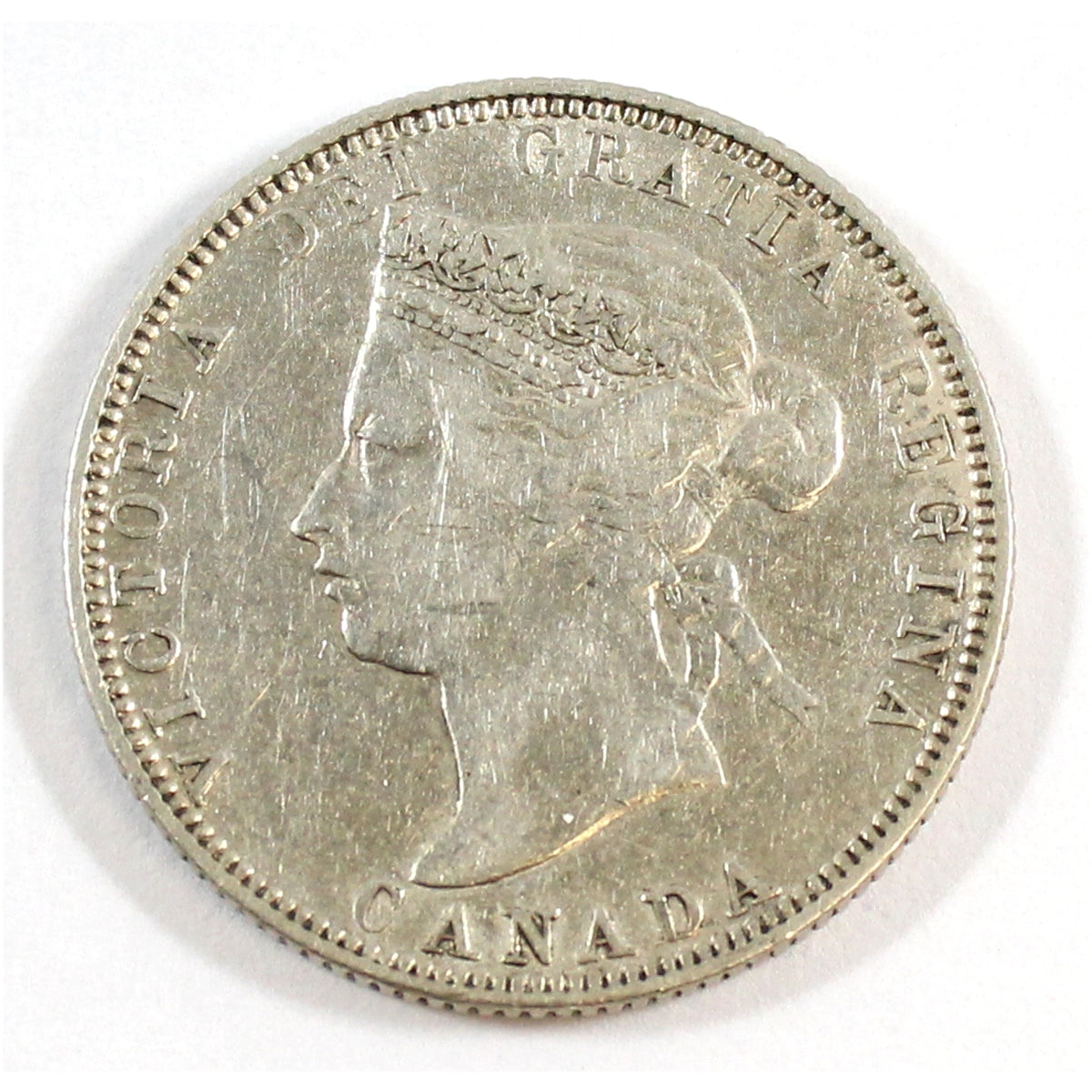 1880H Wide 0 Canada 25-cents VF-EF (VF30) $