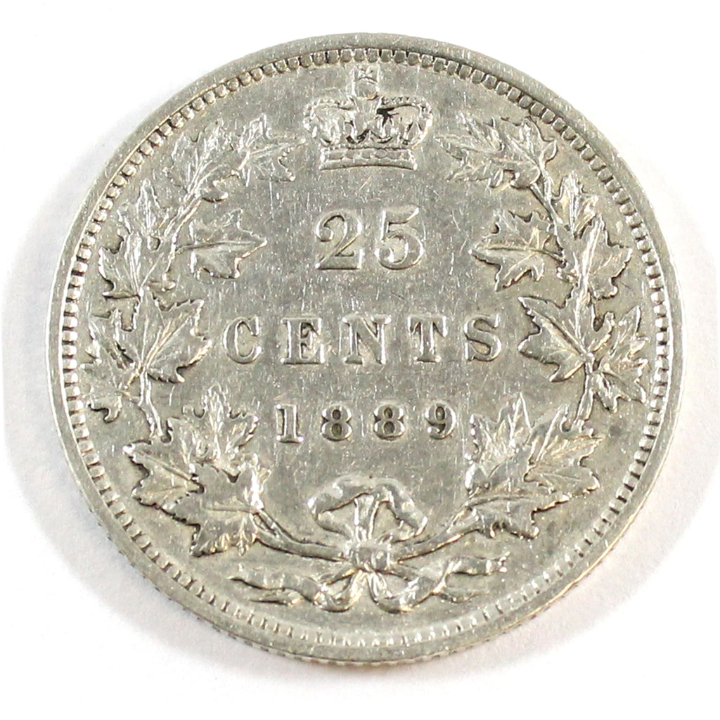 1889 Canada 25-cents VF-EF (VF30) $