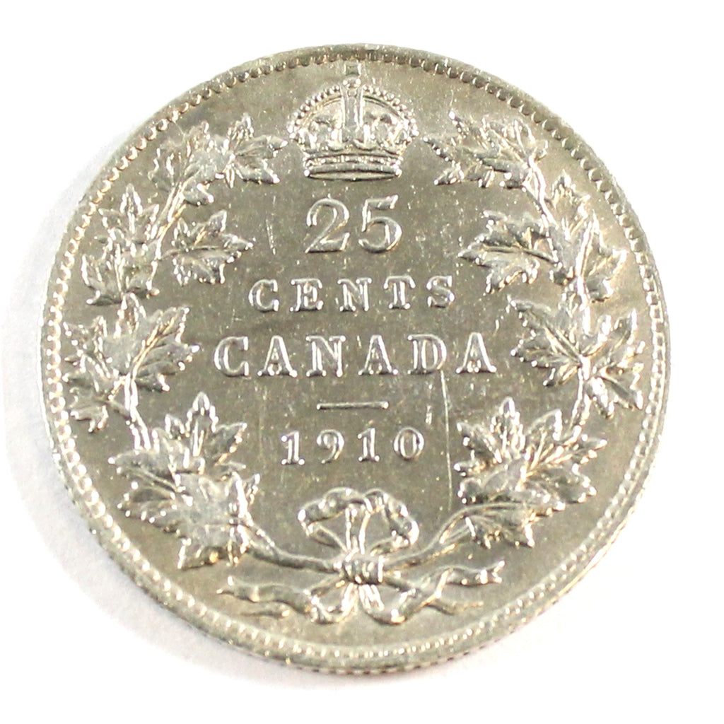 1910 Canada 25-cents Extra Fine (EF40) $