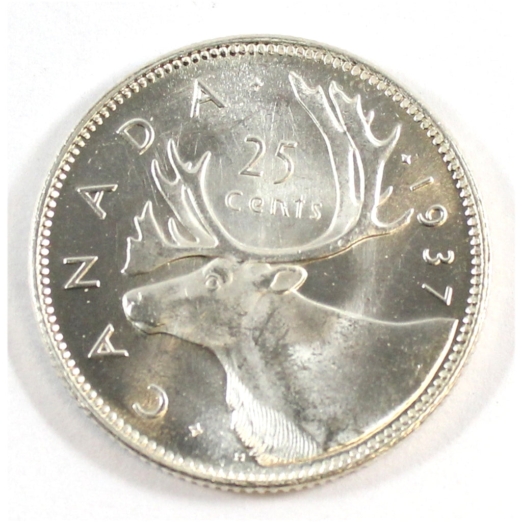 1937 Canada 25-cents Brilliant Uncirculated Cameo (MS63) $
