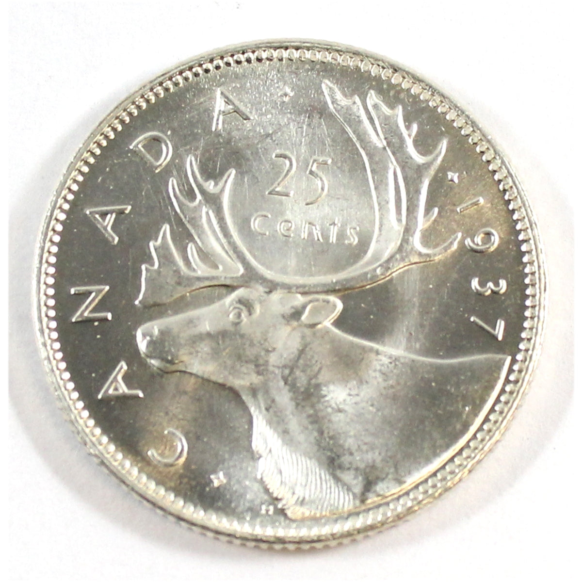 1937 Canada 25-cents Brilliant Uncirculated Cameo (MS63) $