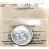 1871 Obv. 2 Canada 25-cents AU-UNC (AU55) $