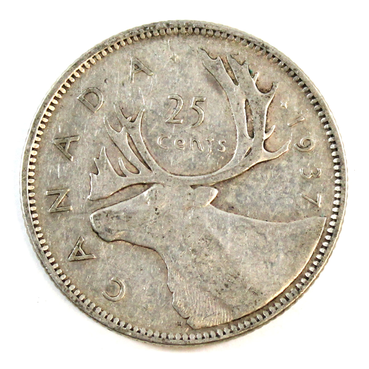 1937 Canada 25-cents VG-F (VG10)