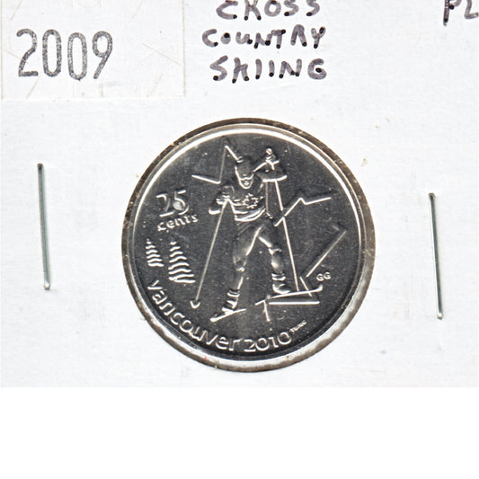 2009 Canada Cross Country Skiing 25 Cents Proof Like