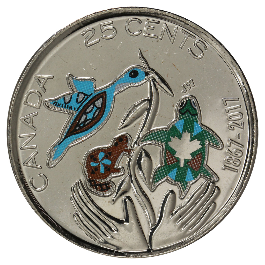 2017 Coloured Hope for a Green Future Canada 25-cents Brilliant Uncirculated (MS63)