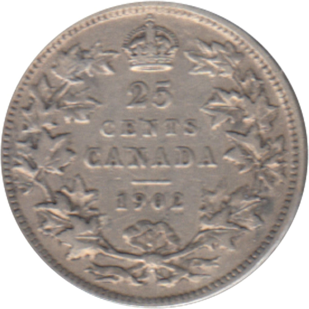 1902 Canada 25-cents F-VF (F15) $