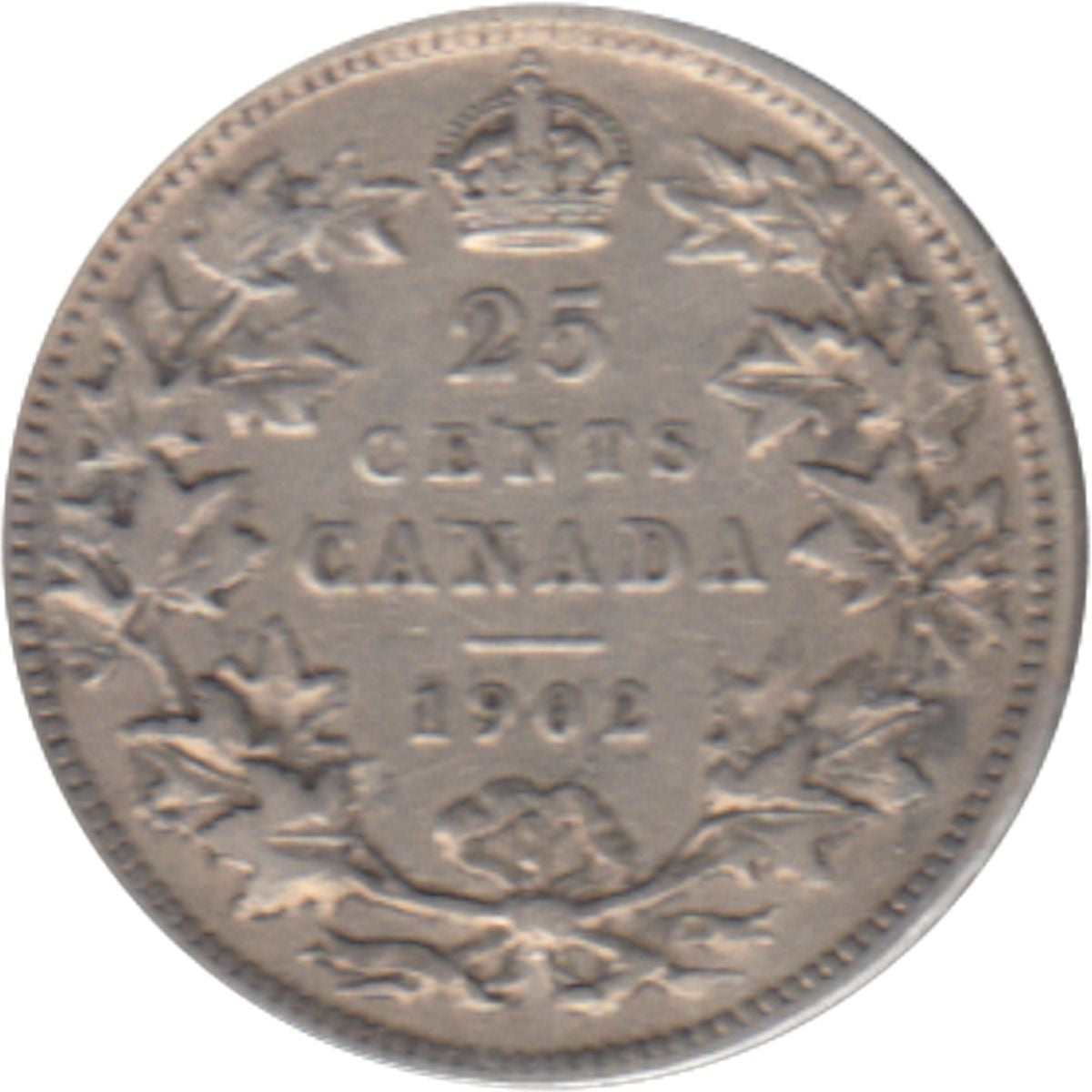 1902 Canada 25-cents F-VF (F15) $