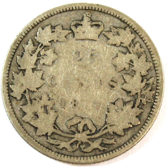 1871 Obv. 1 Canada 25-cents Good (G4) $