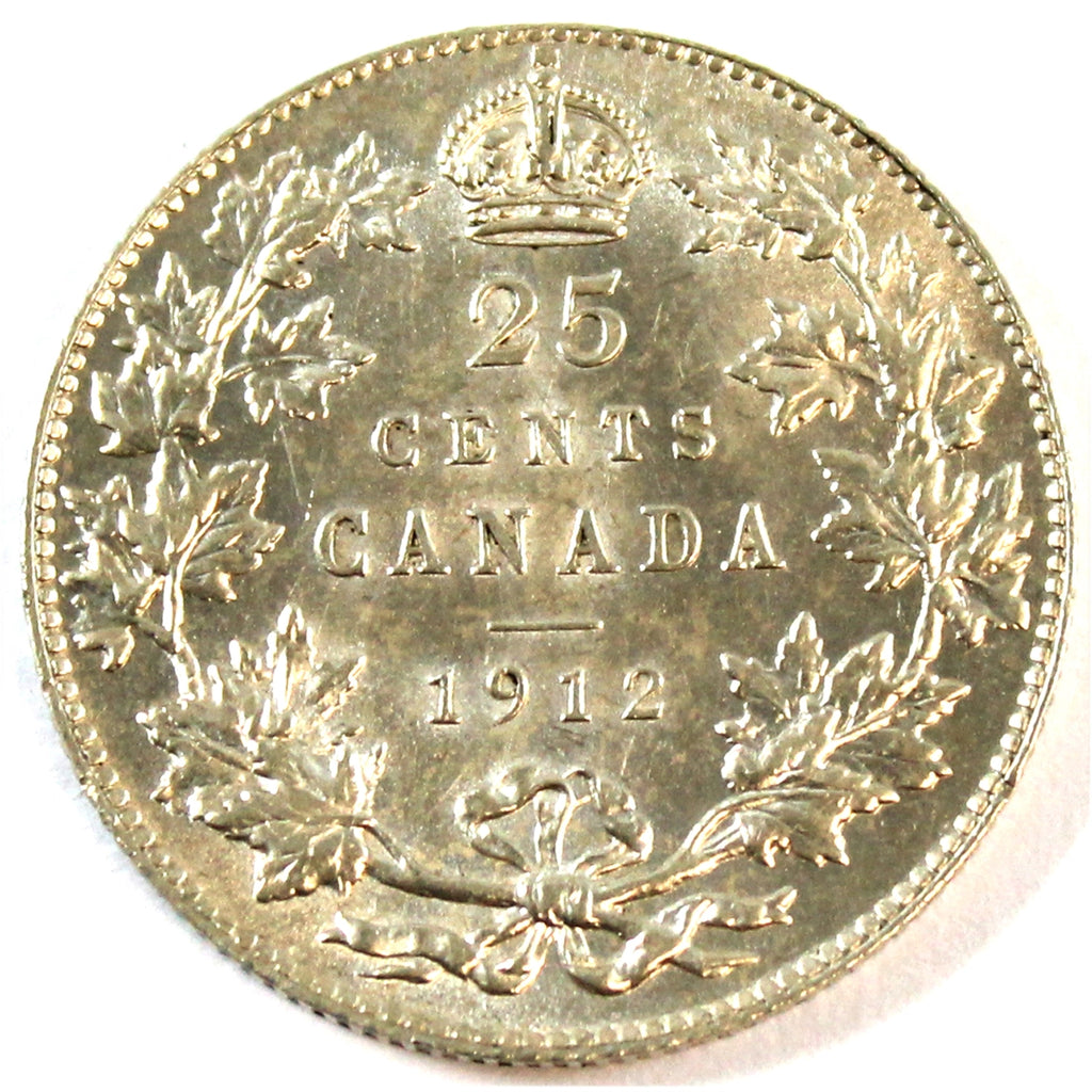 1912 Canada 25-cents UNC+ (MS62) $