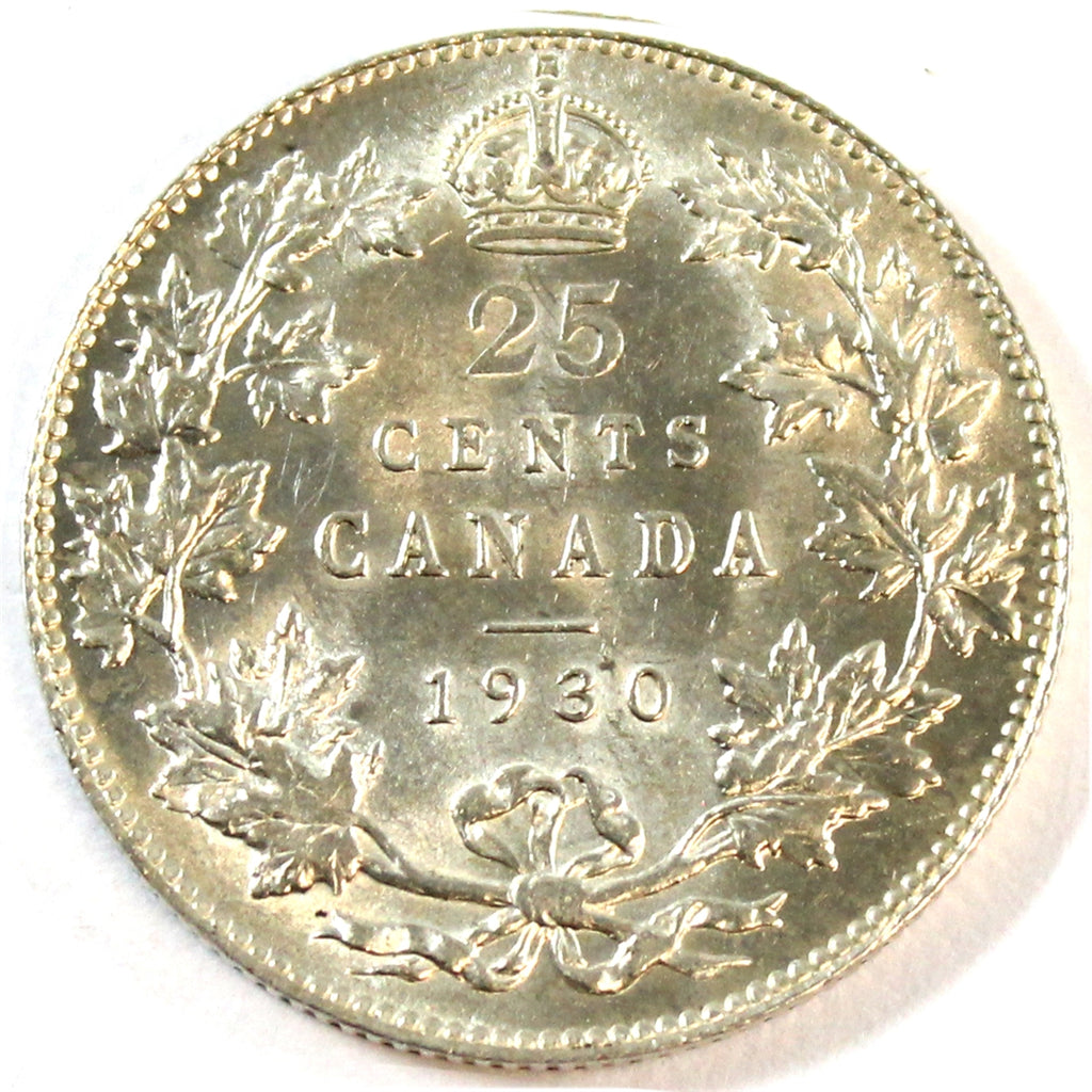 1930 Canada 25-cents UNC+ (MS62) $