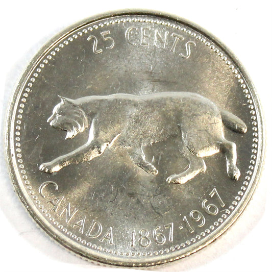 1967 Canada 25-cents UNC+ (MS62)