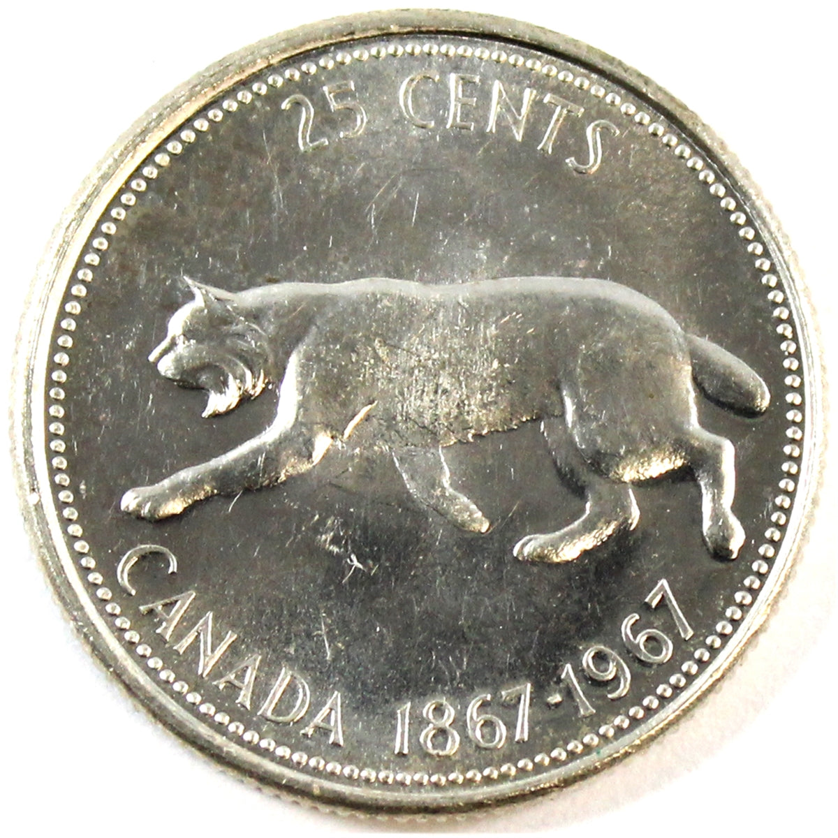 1967 Canada 25-cents Uncirculated (MS60)