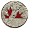 2009 Coloured Men's Hockey (Raised 2) Canada 25-cents Circulated