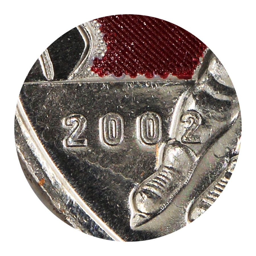2009 Coloured Men's Hockey (Raised 2) Canada 25-cents Circulated