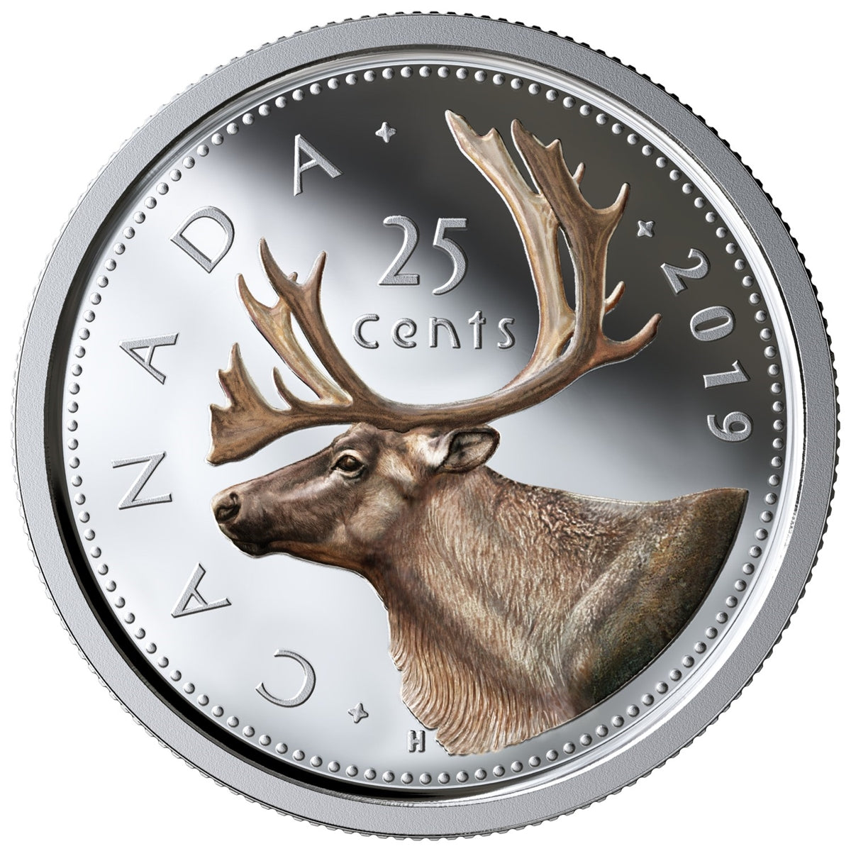 2019 Canada 25-cents Coloured Silver Proof (No Tax)
