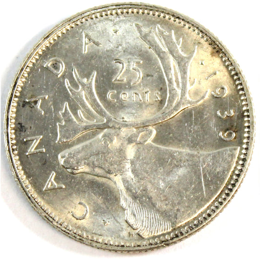 1939 Canada 25-cents UNC+ (MS62) $