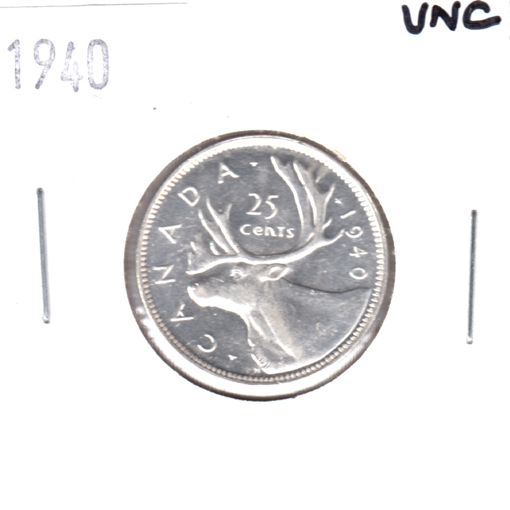 1940 Canada 25-cents Uncirculated (MS60)