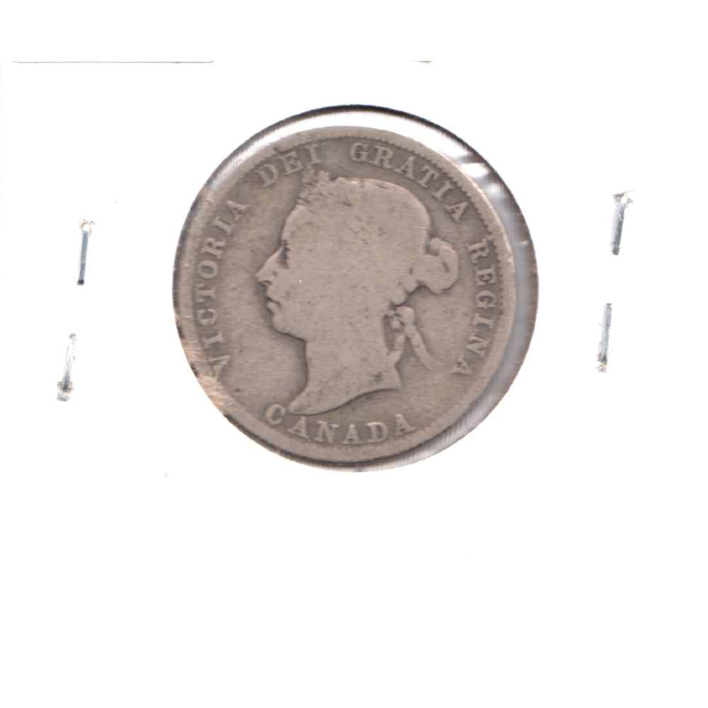 1886 Normal 6 Obv. 5 SBE Canada 25-cents Good (G4)