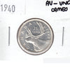 1940 Canada 25-cents AU-UNC Cameo (AU55)