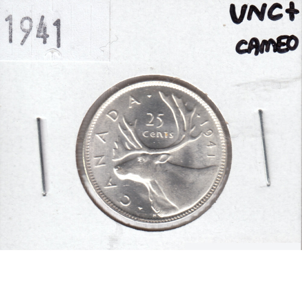 1941 Canada 25-cents UNC+ Cameo (MS62)