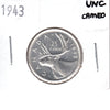 1943 Canada 25-cents Uncirculated Cameo (MS60)
