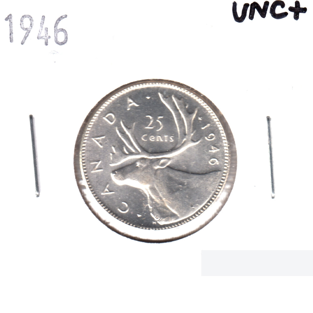 1946 Canada 25-cents UNC+ (MS62) $