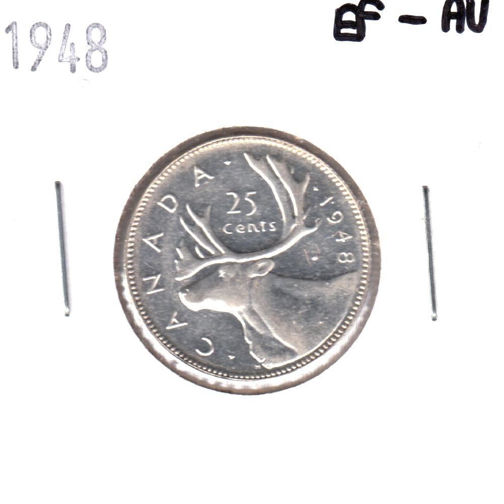 1948 Canada 25-cents EF-AU (EF45)