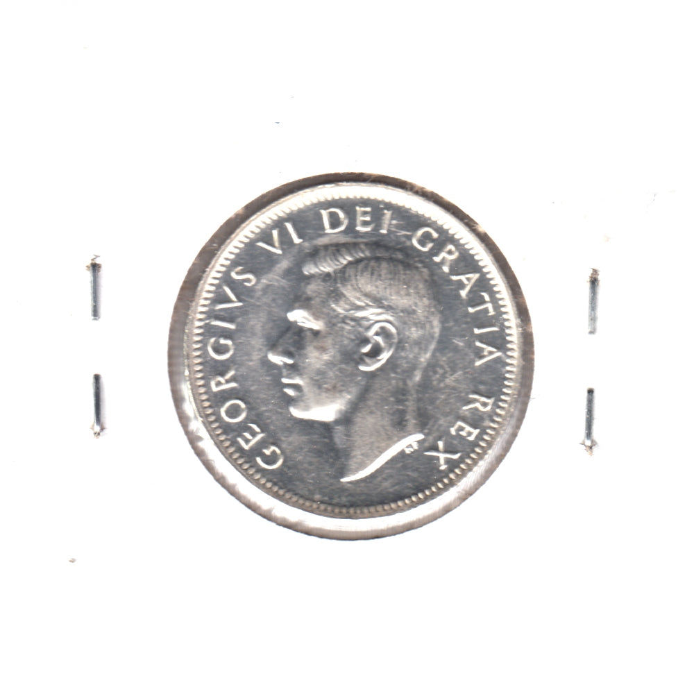 1952 High Relief Canada 25-cents Almost Uncirculated (AU50)