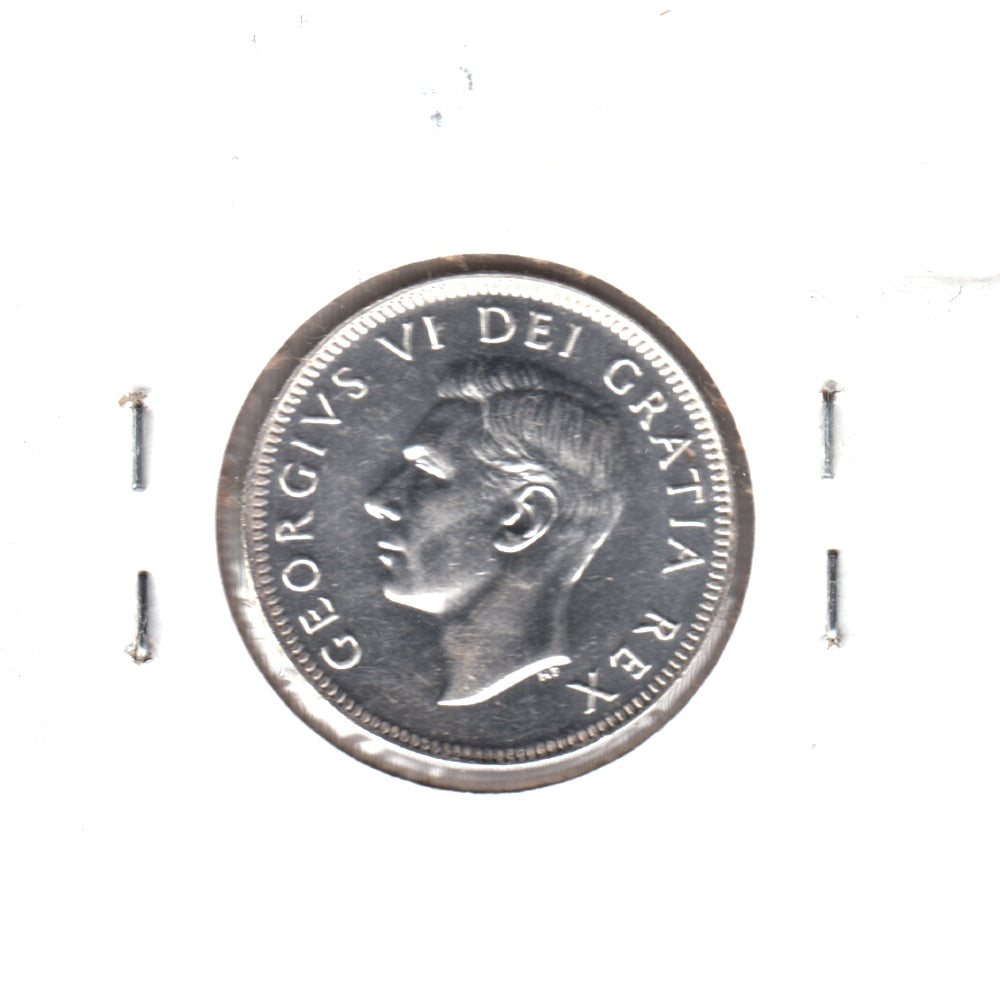 1952 High Relief Canada 25-cents Uncirculated (MS60)