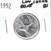 1952 Low Relief Canada 25-cents Choice BU (MS64) $