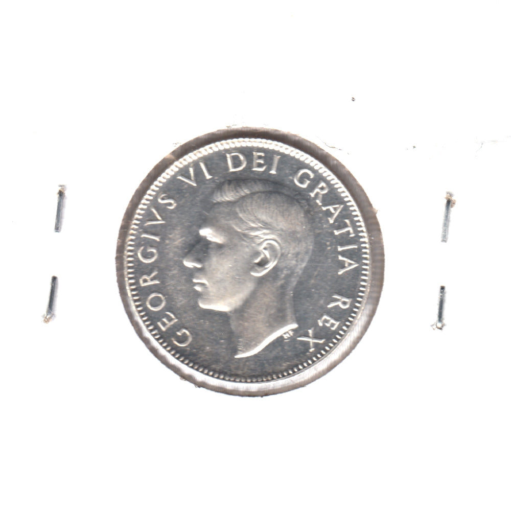 1952 Low Relief Canada 25-cents AU-UNC Cameo (AU55)