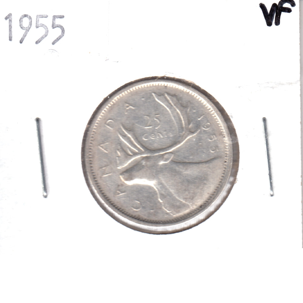 1955 Canada 25-cents Very Fine (VF20)
