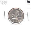 1959 Canada 25-cents Almost Uncirculated (AU50)
