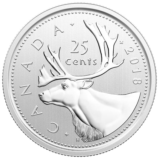2018 Canada 25-cents Specimen