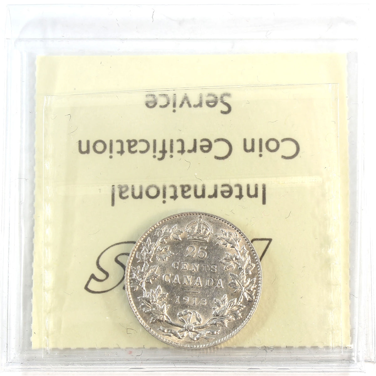 1913 Canada 25-cents ICCS Certified EF45
