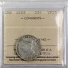 1888 Canada 25-cents ICCS Certified VF20