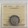 1915 Canada 25-cents ICCS Certified F15