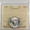 1941 Canada 25-cents ICCS Certified MS64