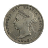 1886 6/3, Obv. 5, LBE Canada 25-cents Fine (F12) $