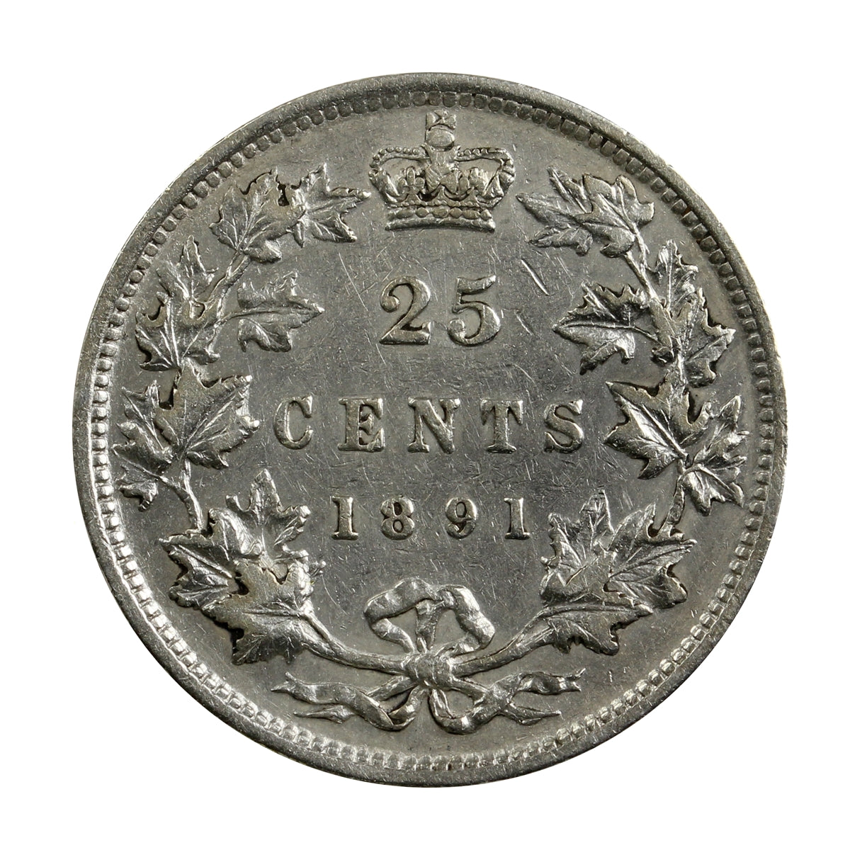 1891 Canada 25-cents Very Fine (VF20) $