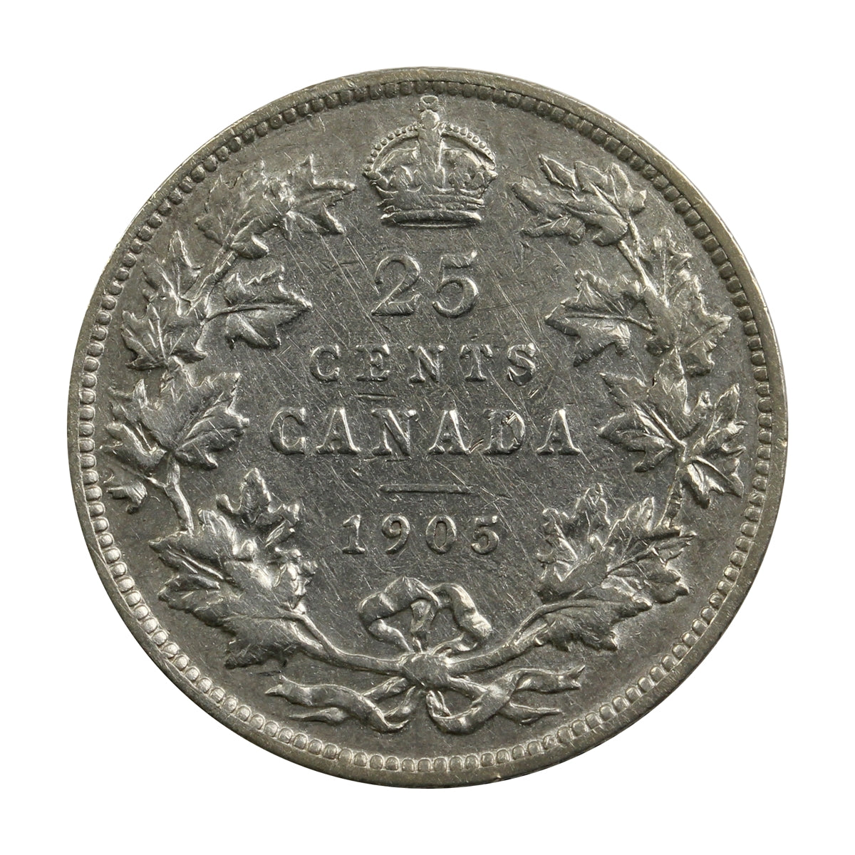 1905 Canada 25-cents Very Fine (VF20) $