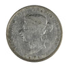 1885 Straight Top 5 Canada 25-cents F-VF (F15) $