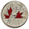 2009 Coloured Men's Hockey, (Engraved 2) Canada 25-cent Circulated