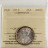 1919 Canada 25-cents ICCS Certified MS62